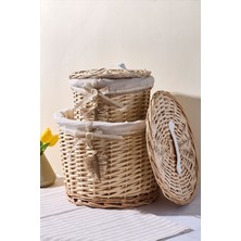 Salice Hasır 2 Li Kapaklı Patates Soğan Sepeti