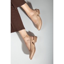 Pore Cilt Kısa Topuk Ayakkabı Mint Yeşil