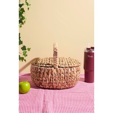 Cliento Hasır Kapaklı Piknik Sepeti 36X30 cm