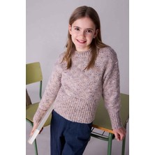 Kız Çocuk Rahat Kalıp Kazak – Kahverengi