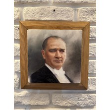 Masif Çerçeveli Doğaltaş Mermer Tablo Pano 26X26 cm