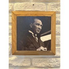 Masif Çerçeveli Doğaltaş Mermer Tablo Pano 26X26 cm