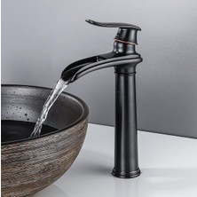 Banyo Çanak Lavabo Bataryası Mat Siyah Bakır Çizgili Renk Yeni Tarz Model 7 Yıl Garantili Ithal