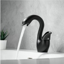 OEM Banyo Lavabo Bataryası Kuğu Mat Siyah Renk Yeni Ürün Ithal 7 Yıl Garantili Ithal