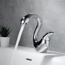 Banyo Lavabo Bataryası Kuğu Model Krom Renk Yeni Ürün Ithal 7 Yıl Garantili Ithal