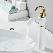 Banyo Çanak Lavabo Bataryası Kuğu Gold Altın Dore Yeni Tasarım 7 Yıl Garantili Ithal