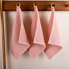 Lüks Mutfak Havlusu 3 Adet - Yüksek Kalite, 100% Pamuk, 30X30 Cm, Waffle Dokuma Washcloth Havlu