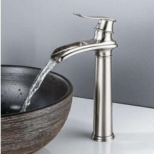 Banyo Çanak Lavabo Bataryası Mat Krom Nikel Renk Yeni Tasarım 7 Yıl Garantili Ithal