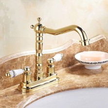 Banyo Lavabo Bataryası Ankastre Altın Dore Gold Renk Yeni Model 7 Yıl Garantili Ithal