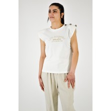 Vatkalı ve Baskılı T-Shirt