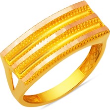 3 Sıra Ajda Tasarım Altın Yüzük