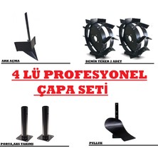 Dalaz, Flash 250 Thorq 170F Dizel Çapa Makinası Uyumlu 4 Lü Set Ark Açma,pulluk,demir Teker Takımı 5,5 Hp