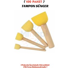 100 Paket - 4'lü Tampon Sünger Boya Süngeri