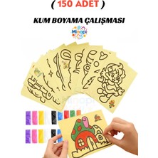 150 Adet Büyük Boy, Kum Boyama Seti, A4 Boyutunda, Kum Boyama Çalışması, Etkinlik