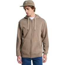 Quiksilver Salt Water Zip Hoodie Kahverengi Erkek Sweatshirt