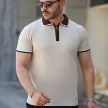 Erkek Renkli Yaka Kısa Kollu Tişört