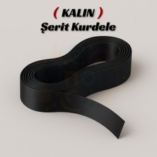 Siyah Saten Kurdele 2 cm 10 Metre, Bohça Çeyiz Özel Gün Hediye Süsleme Kurdelesi