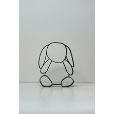 Minimalist Tavşan Hat Sanatı Dekoru, Tavşan Sanatı Heykeli, Çocuk Odası Dekoru