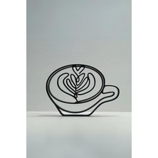 Minimalist Kahve Fincanı Hat Sanatı Dekoru, Kahve Sanatı Heykel, Ev Ofis Dekoru