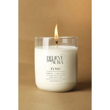 Gül Kokulu Mum - %100 Doğal Soya Mumu Aromaterapi Bardak Mum - 300 cc