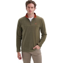 Cazador Caz Yarım Fermuarlı Haki Erkek Sweatshirt