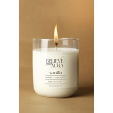 Vanilya Kokulu Mum - %100 Doğal Soya Mumu Aromaterapi Bardak Mum - 300 cc