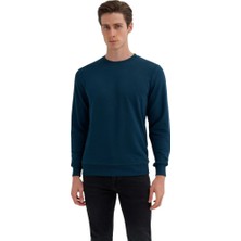 Cazador Caz Bisiklet Yaka Yeşil Erkek Sweatshirt