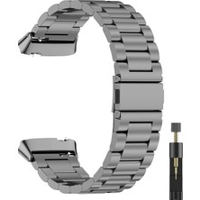 Xiaomi Redmi Watch 3 Active / Redmi Watch 3 Lite Uyumlu Paslanmaz Çelik Metal Bakla Kordon