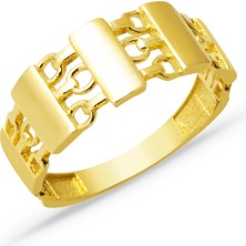 Taşsız Zincir Model Altın Yüzük