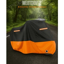 Ktm 390 Adventure Uyumlu Motosiklet Brandası Turuncu Siyah Reflektörlü Motor Örtüsü