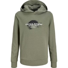 Jack & Jones Jcocondor Sweat Hood Fst Haki Erkek Çocuk Sweatshirt