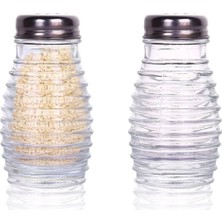 Şık Tasarımlı 2’li Cam Tuzluk Seti – Sofralarınıza Zarafet Katın