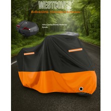 Bmw R 1250 Gs Adventure   Arka Çanta Uyumlu Turuncu Siyah Reflektörlü Motosiklet Branda,örtüsü