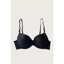 Mikro Kumaş Push Up Dolgulu Balenli Günlük Tek Destekli Sütyen