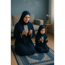 Defka Anne Kız Şık Dantelli Namaz Elbisesi Takımı