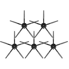 Siyah 5'li Robot Süpürge Yedek Parça Seti Yüksek Uyum ve Temizlik Konforu