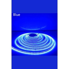 5 Volt 2835 Şerit LED 8 mm Mavi 60 Ledli IP20 (5 Metre)