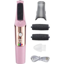 Natural Charm Şarjlı Ayak Topuk Törpüsü, 3 Yedek Başlıklı Ayak Bakım Cihazı, LED Işıklı, USB Şarjlı, Taşınabilir, Kadın ve Erkek Için Uygun, Sert Deri ve Günlük Bakım Için Pratik Kullanım