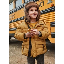 Mayoral Erkek Çocuk Kapüşonlu Uzun Şişme Dolgulu Mont 4422 Sarı