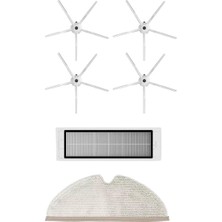 Beyaz Robot Süpürge Uyumlu 6'lı Yedek Parça Seti