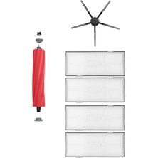 Kırmızı 6'lı Yedek Parça Seti Robot Süpürge Uyumlu