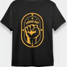 1 Ayıs Emekçilerimiz Için Özel Tasarım Abor Day Baskılı Tshirt  Iyah