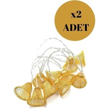 Buffer® Parti ve Özel Gün Dekorasyonu Çan Şeklinde Metal Şerit LED Işık