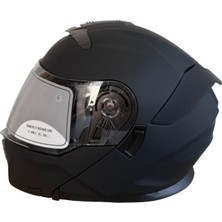 Mx 962 Çene Açılır Motosiklet Kaskı Mx1 Mat Siyah