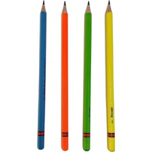 4 Adet Kurşun Kalem Neon Fosforlu