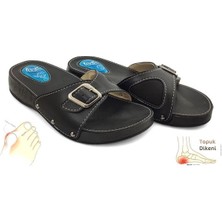 Sistem Ayakkabı Silikon Jelli Topuk Dikeni Terliği-Siyah