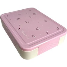 Vagonlife VGN1265 5  Bölmeli Beslenme Yemek Kabı- Lunch Box 1330 ml Çiçek Pembe