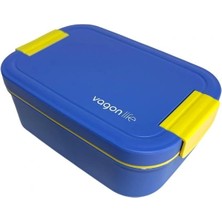 Vagonlife VGN1271 2  Bölmeli Beslenme Yemek Kabı- Lunch Box 1750 ml Mavi