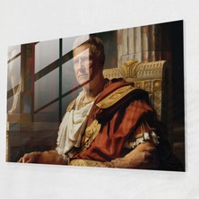 Popcas Klasik Duvar Dekorasyonu - Roma Imparatoru - Klasik Sanat Modern Sanat Cam Tablo