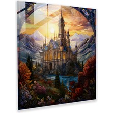 Popcas Regal Yansımalar - Rönesans Vitray Kale Cam Tablo Sanatı